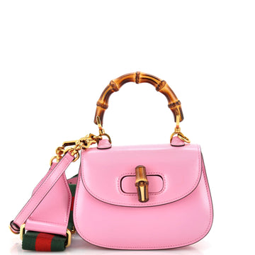 Gucci Bamboo 1947 Top Handle Bag Leather Mini
