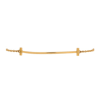 Tiffany & Co. T Smile Chain Bracelet 18K Yellow Gold Medium