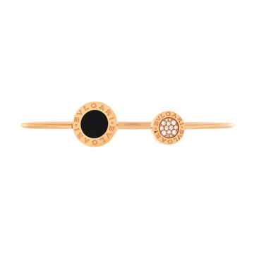 Bvlgari Bvlgari Bvlgari Cuff Bracelet 18K Rose Gold with Onyx and Diamonds