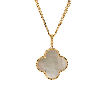 Van Cleef & Arpels Magic Alhambra Long Necklace 18K Yellow Gold and Mother of Pearl