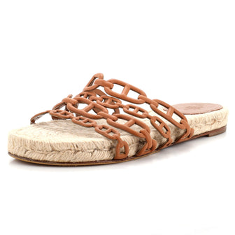 Hermes Women's Ancone Espadrille Sandals Leather