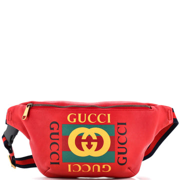 Gucci Logo Belt Bag Printed Leather Medium