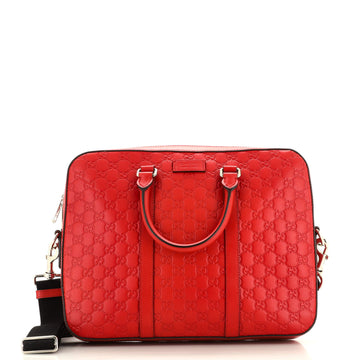 Gucci Signature Convertible Briefcase Guccissima Leather Medium