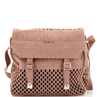 Christian Dior Diorcamp Messenger Bag Camouflage Embroidered Canvas