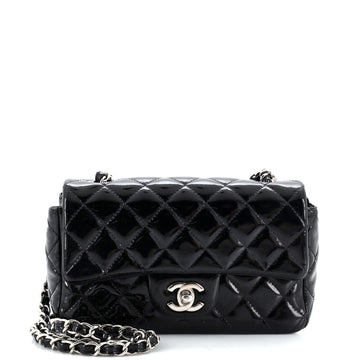 Chanel Classic Single Flap Bag Quilted Patent Mini