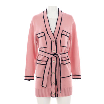 Chanel Women's Outline V Neck Long Cardigan Cashmere