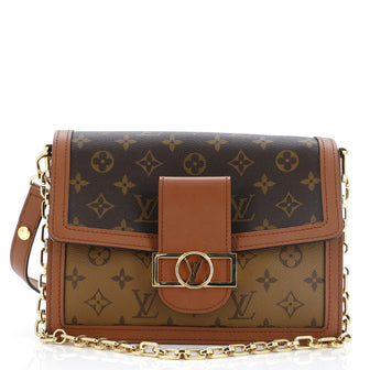 Louis Vuitton Dauphine Shoulder Bag Reverse Monogram Canvas MM