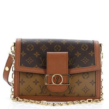 Louis Vuitton Dauphine Shoulder Bag Reverse Monogram Canvas MM