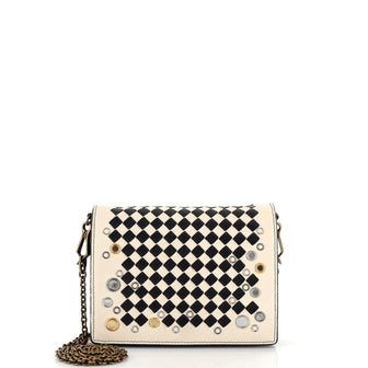 Bottega Veneta Square Wallet on Chain Intrecciato Nappa with Grommet Detail