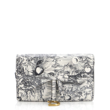 Christian Dior Saddle Rectangular Belt Bag Printed Leather