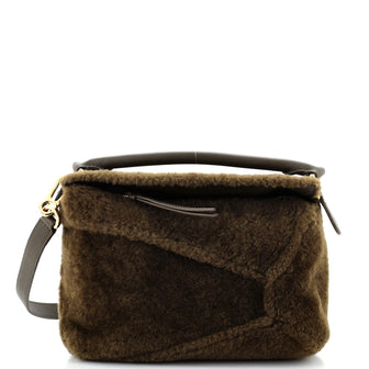 Loewe Puzzle Bag Shearling Small