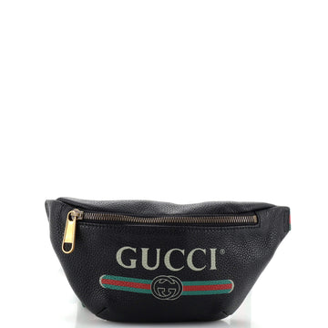 Gucci Logo Belt Bag Printed Leather Small