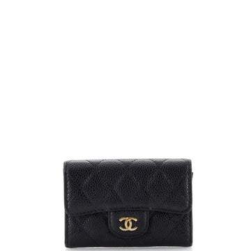 Chanel Classic Flap Card Holder Quilted Caviar