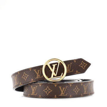 Louis Vuitton LV Circle Reversible Belt Monogram Canvas and Leather Thin