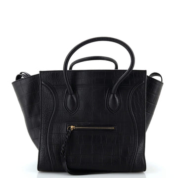 Celine Phantom Bag Crocodile Embossed Leather Medium