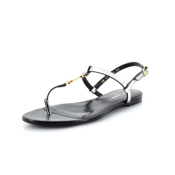 Saint Laurent Women's Cassandra Thong Flat Sandals Leather