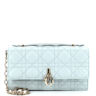 Christian Dior My Dior Top Handle Flap Bag Cannage Quilt Lambskin Mini