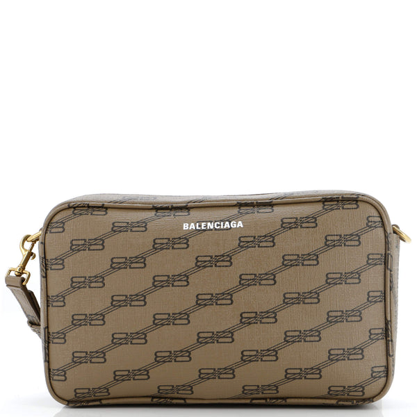 新品 BALENCIAGA SIGNATURE MEDIUM CAMERABAG Balenciaga Signature Camera Bag BB Monogram Coated Canvas Medium