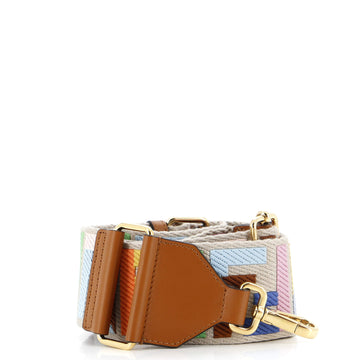 Fendi Strap You Shoulder Strap Multicolor Zucca Canvas with Leather