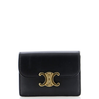 Celine Triomphe Card Case Leather