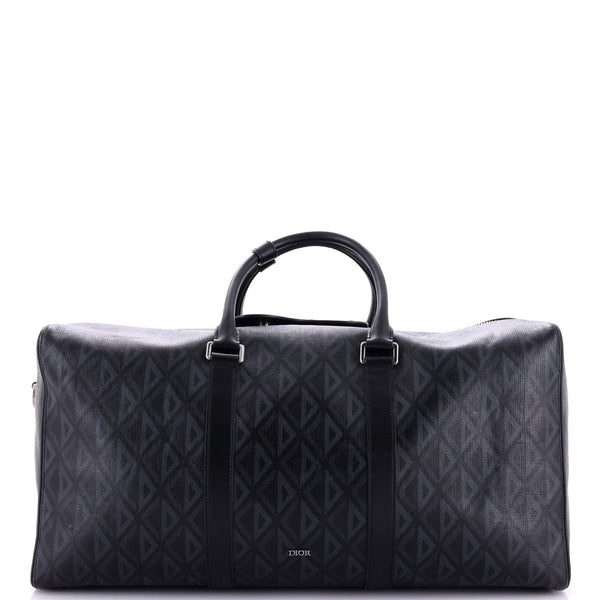 Christian Dior Lingot Duffle Bag CD Diamond Coated Canvas 50 Black