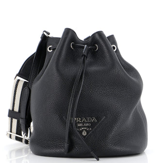 Prada Flou Bucket Bag Vitello Daino Small
