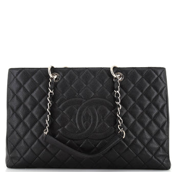 Chanel Grand Shopping Tote Quilted Caviar XL