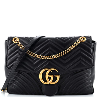 Gucci GG Marmont Flap Bag Matelasse Leather Large