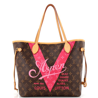 Louis Vuitton Neverfull NM Tote Limited Edition Cities V Monogram Canvas MM