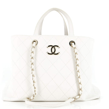 Chanel CC Shopping Tote Stitched Calfskin Large