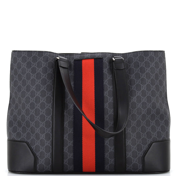 Gucci Web Open Tote GG Coated Canvas Large 280868