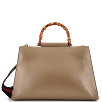 Gucci Nymphaea Top Handle Bag Leather Medium
