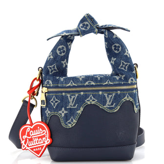 Louis Vuitton Nigo Japanese Cruiser Handbag Monogram Denim and Taurillon Leather