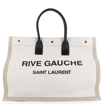 Saint Laurent Rive Gauche Shopper Tote Canvas Large