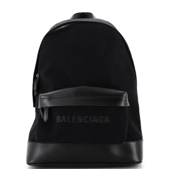 Balenciaga Navy Backpack Canvas Large