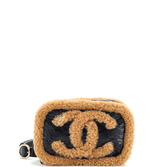 Chanel CC Mania Waist Bag Shearling and Shiny Crumpled Sheepskin Small