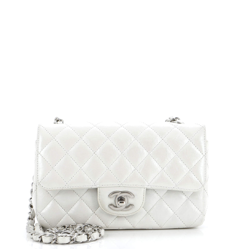 Classic Single Flap Bag Quilted Iridescent Crumpled ...