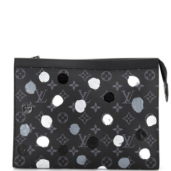 Louis Vuitton Pochette Voyage Yayoi Kusama Painted Dots Monogram Eclipse Canvas MM