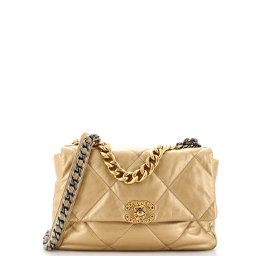 Chanel 19 Flap Bag Quilted Leather Large
