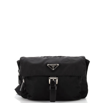 Prada Buckle Messenger Bag Tessuto Small