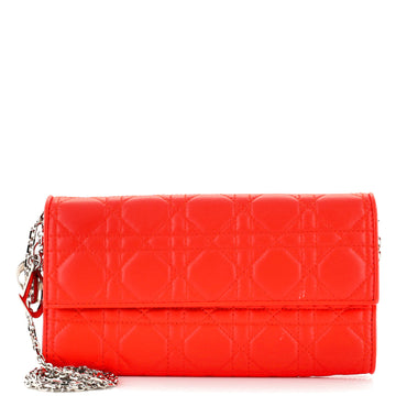 Christian Dior Lady Dior Croisiere Chain Wallet Cannage Quilt Lambskin