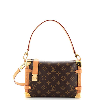 Louis Vuitton Side Trunk Handbag Monogram Canvas MM