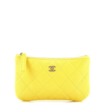 Chanel Classic O Case Pouch Quilted Caviar Mini