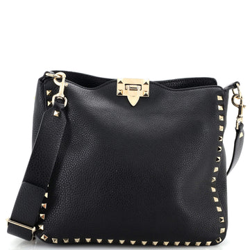 Valentino Garavani Rockstud Flip Lock Messenger Bag Leather Small