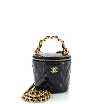 Chanel Afternoon Tea Vanity Bucket Bag Quilted Patent