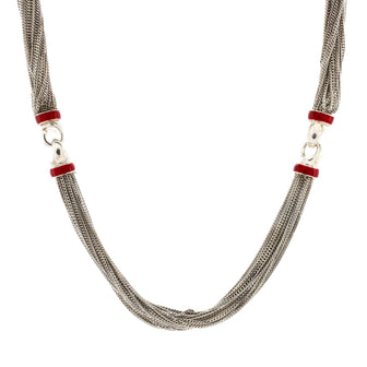 Tiffany & Co. Multichain Life Saver Clasp Necklace Sterling Silver with Enamel 