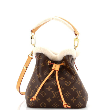 Louis Vuitton NeoNoe Handbag Monogram Canvas with Shearling BB