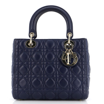Christian Dior Vintage Lady Dior Bag Cannage Quilt Lambskin Medium