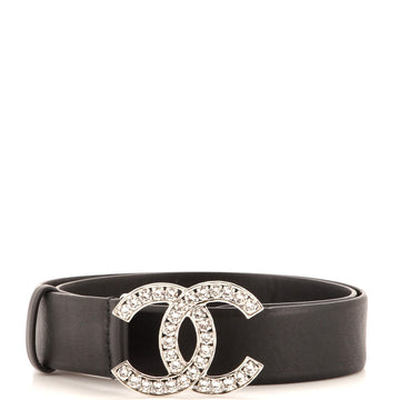 Chanel CC Belt Leather and Metal with Faux Pearls and Crystals Medium
