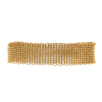 Tiffany & Co. Elsa Peretti Mesh Bracelet 18K Yellow Gold Narrow
